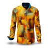 DRACO GOLD - golden yellow shirt with Asian depictions - GERMENS