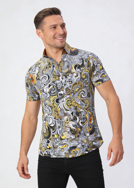 Short-sleeved shirt SEVEN IN ONE CLICK COLLECTION - Each size available only once for 7 days - Only 7 pieces available to order for one week - After that, never available again - Personalized and hand-numbered certificate