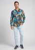 Discover colorful button up shirts for men DRACO TURQUOISE - 100% cotton