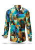 Entdecke bunte Hemden Herren DRACO TÜRKIS - 100 % Baumwolle
