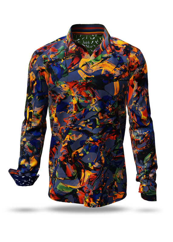 Discover colorful button up shirts for men QUICK & SLOW - 100% cotton