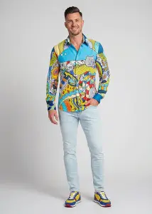 Discover colorful button up shirts for men ARCADES - 100%...