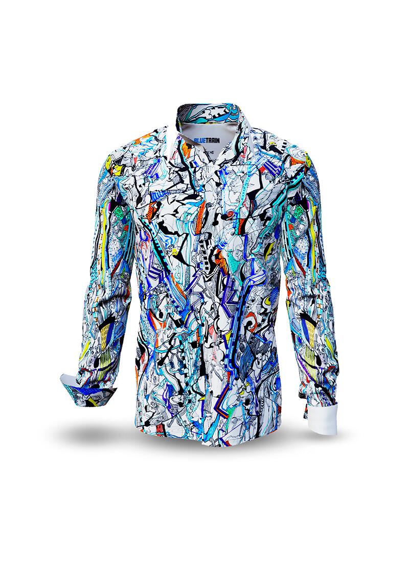 BLUETRAIN - Color shirt with white collar - GERMENS