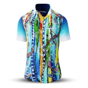 colorful summer shirt men COLUMBU - GERMENS
