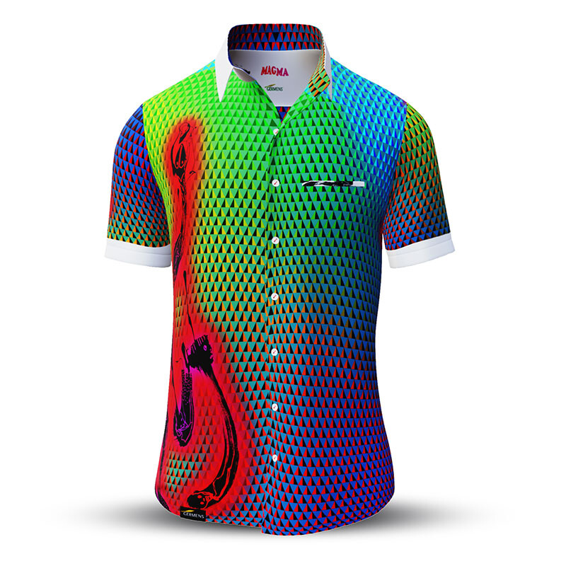 Summer shirt for men MAGMA - 100% cotton - 10 sizes from XS to 6XL - exceptional design - finest workmanship - fabrics made in Germany - limited edition and exclusive