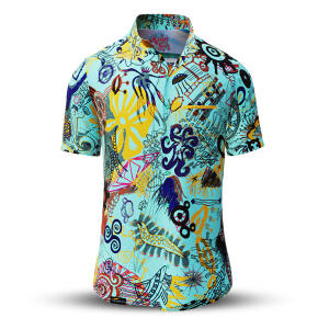 Colorful summer shirt men MAMBO BEACH - GERMENS
