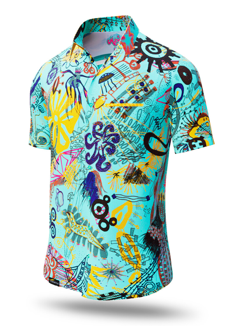 MAMBO BEACH - Buntes Sommerhemd Herren - GERMENS