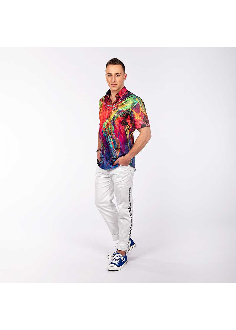 GALACTICO - Buntes Sommerhemd Herren - GERMENS