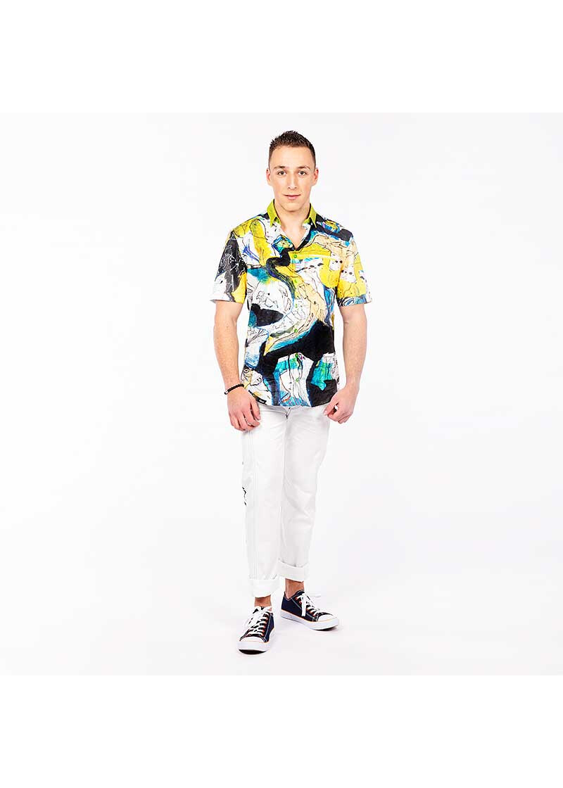 Buntes Sommerhemd Herren ALNUSO - GERMENS