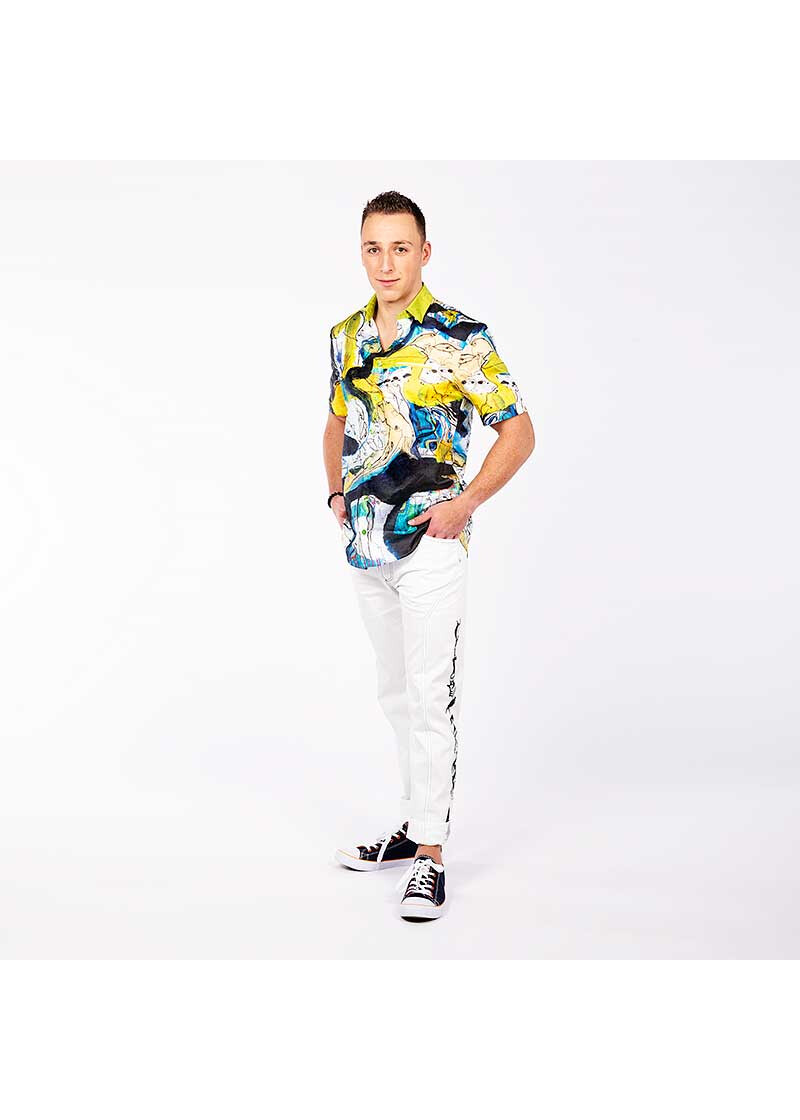 ALNUSO - Buntes Sommerhemd Herren - GERMENS