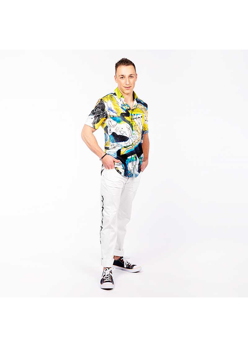 ALNUSO - Buntes Sommerhemd Herren - GERMENS