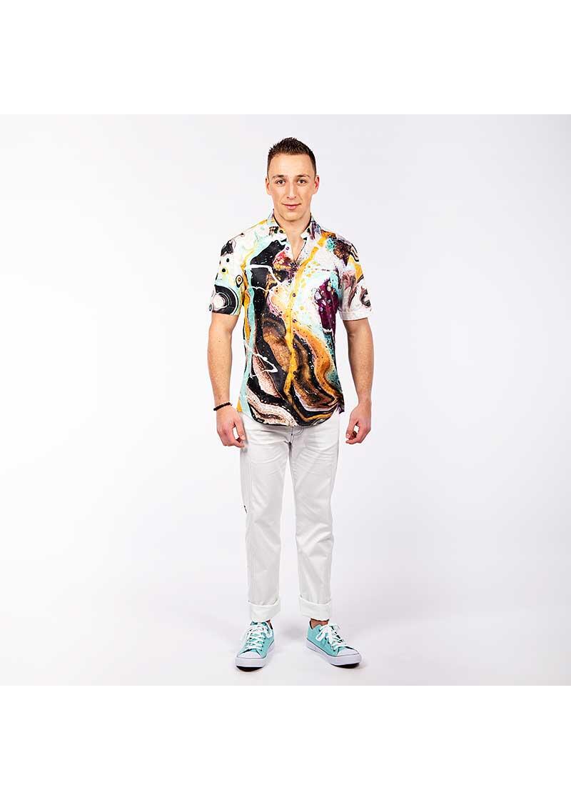 Buntes Sommerhemd Herren JAWS OF MAUI - GERMENS
