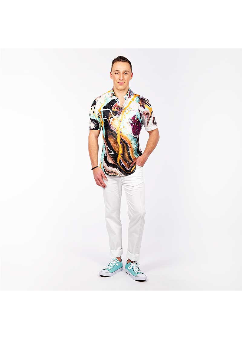 JAWS OF MAUI - Buntes Sommerhemd Herren - GERMENS