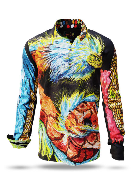 Discover colorful button up shirts for men QUETZAL - 100% cotton