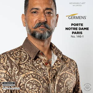 PORTE NOTRE DAME PARIS - Braunes Hemd mit Ornamenten -...