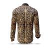 PORTE NOTRE DAME - Dark brown shirt with golden ornaments - GERMENS