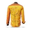 CAVEMAN - Ochre orange shirt with cave painting - GERMENS