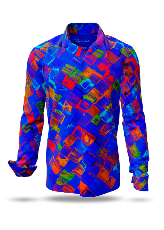 Entdecke bunte Hemden Herren BLAUE STUNDE - 100 % Baumwolle