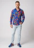 Discover colorful button up shirts for men BLAUE STUNDE - 100% cotton