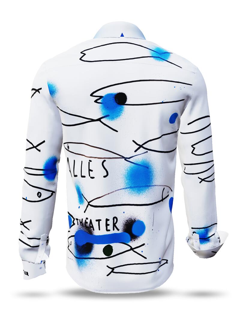 ALLES THEATER - White artist shirt with fish - GERMENS
