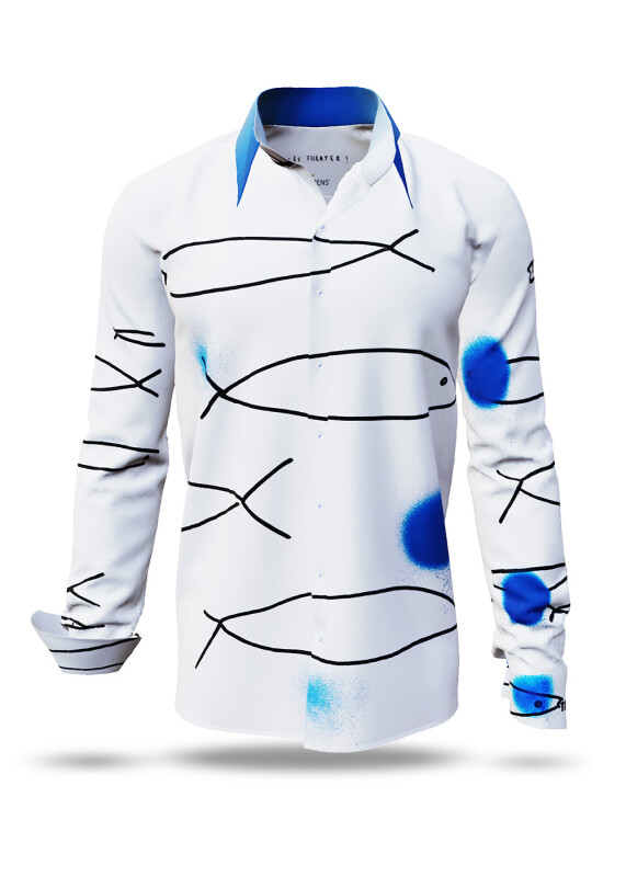 Discover colorful button up shirts for men ALLES THEATER - 100% cotton