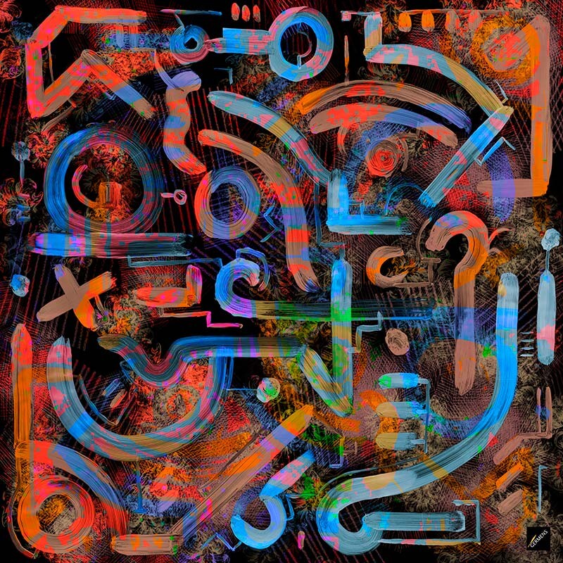 Seidentuch Damen DAPURITOJO - Kunst trifft Mode