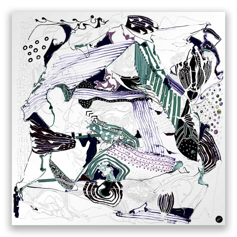 MORO - Weiß schwarzes Seidentuch - GERMENS