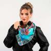 RAGUEL BLUE - Patterned silk scarf - GERMENS