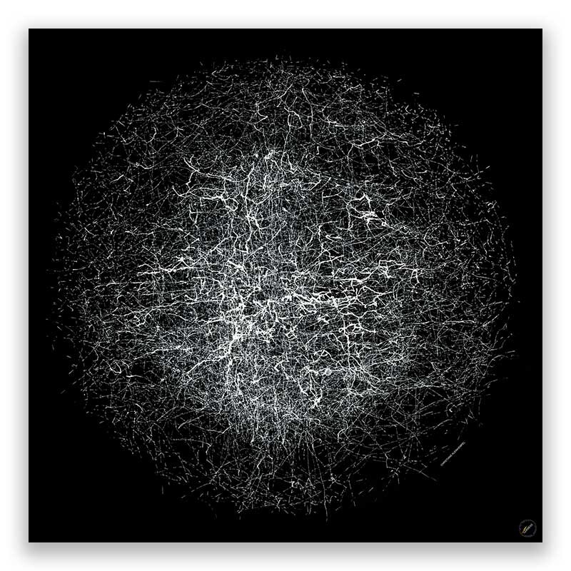 UNTERWEGS - Schwarz weißes Seidentuch - GERMENS