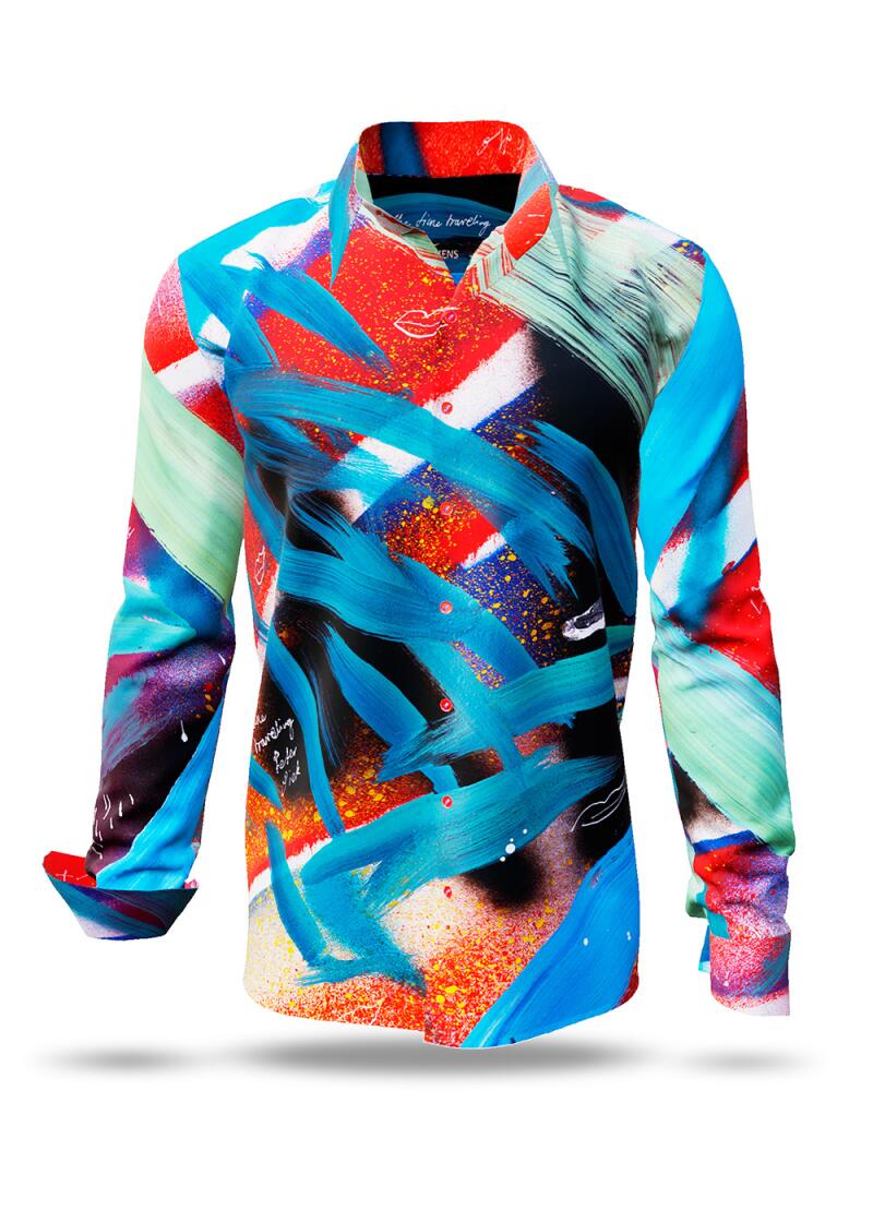 Discover Button Up Shirt THE TIME TRAVELING - 100 % co
