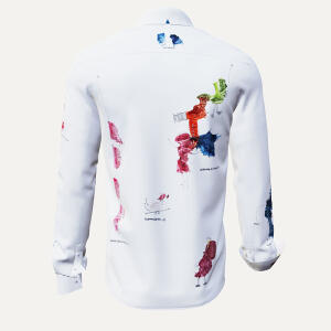 KLABAUTERMANN - White shirt with funny colour splashes -...
