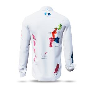 KLABAUTERMANN - White shirt with funny colour splashes -...