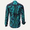 KALLAINOS - Black and turquoise shirt - GERMENS