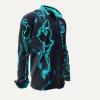 KALLAINOS - Black and turquoise shirt - GERMENS