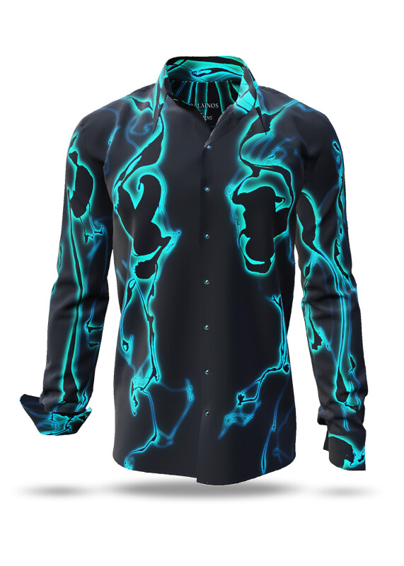 Discover colorful button up shirts for men KALLAINOS - 100% cotton