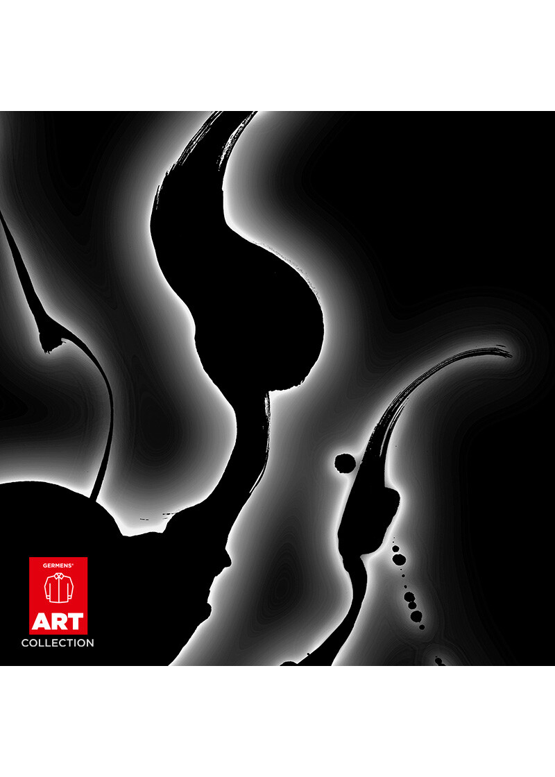 DARKLIGHT - Schwarzes Hemd mit weier Grafik - GERMENS