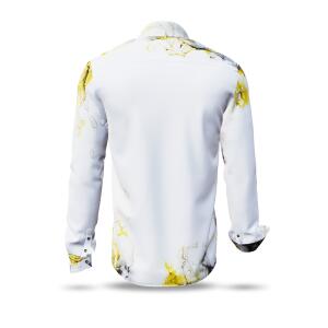 NEBULA - White shirt with yellow-gray clouds - GERMENS