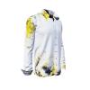 NEBULA - White shirt with yellow-gray clouds - GERMENS