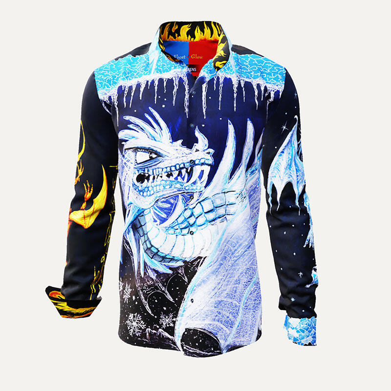 FROST & GLOW - Illustrated shirt with dragon - GERMENS