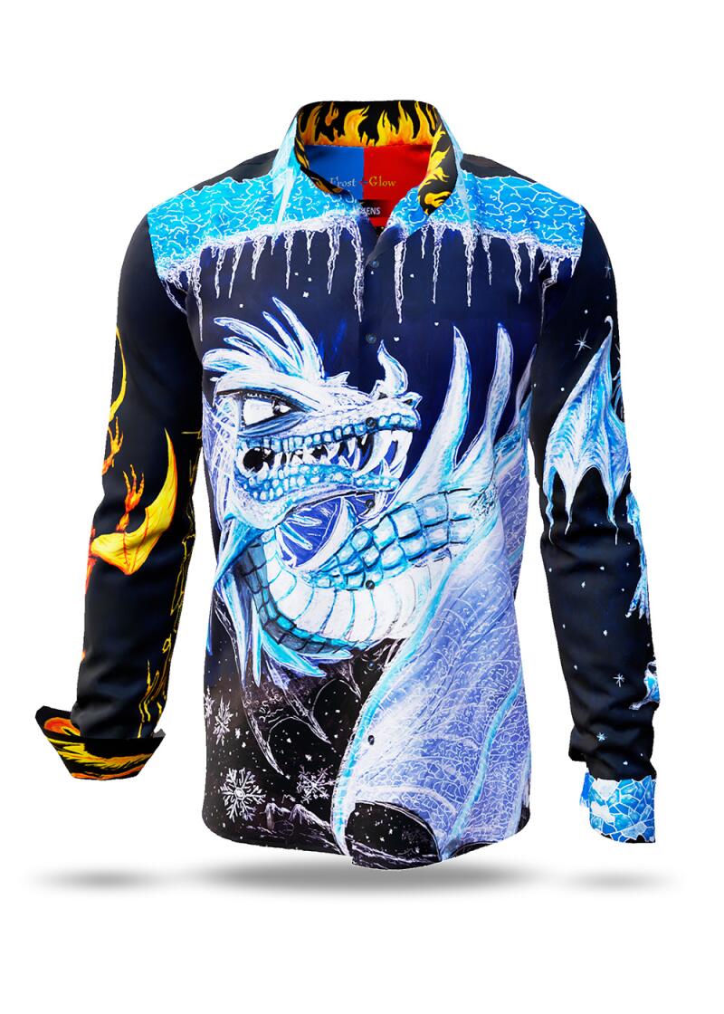 FROST & GLOW - Illustrated shirt with dragon - GERMENS