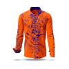 Entdecke bunte Hemden Herren DENADA ORANGE - 100 % BW