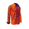 Entdecke bunte Hemden Herren DENADA ORANGE - 100 % BW