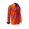 Entdecke bunte Hemden Herren DENADA ORANGE - 100 % BW