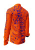 Mens Casual Long Sleeve Shirts DENADA ORANGE – GERMENS artfashion – 100 % Cotton - Size 4XL