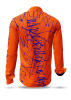 Entdecke bunte Hemden Herren DENADA ORANGE - 100 % Baumwolle