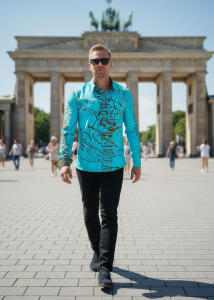 Button Up Shirt DENADA BLUE from GERMENS