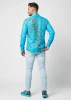 Long Sleeve Button Up Shirts For Men DENADA BLUE – GERMENS artfashion – 100 % Cotton - Size XL