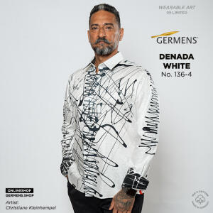 Entdecke bunte Hemden Herren DENADA WHITE - 100 % BW