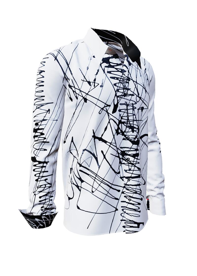 DENADA WHITE - Wei-schwarzes Hemd - GERMENS