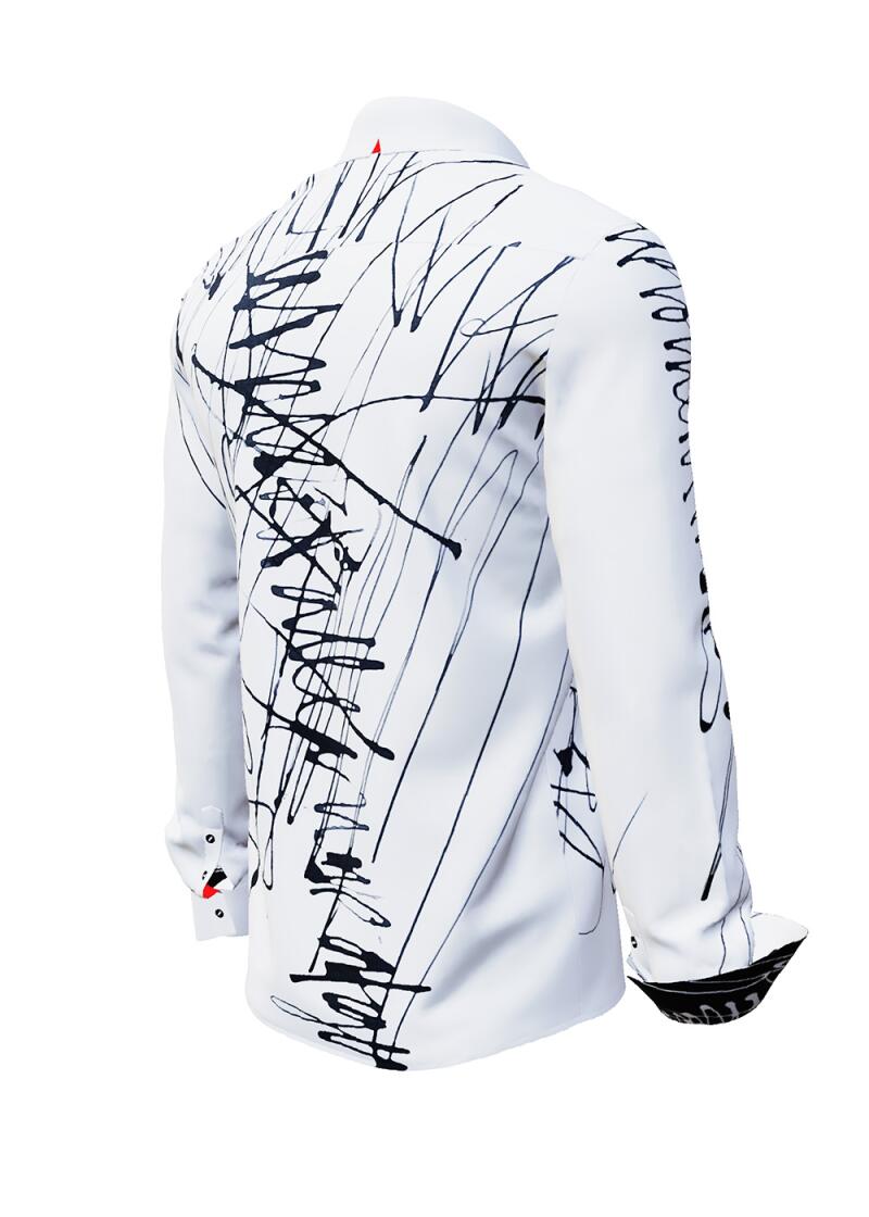 DENADA WHITE - Wei schwarzes Hemd - GERMENS